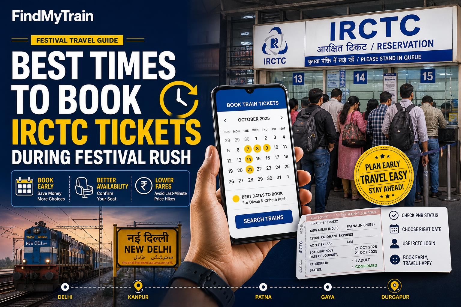 Best Times to Book IRCTC Tickets During Festival Rush