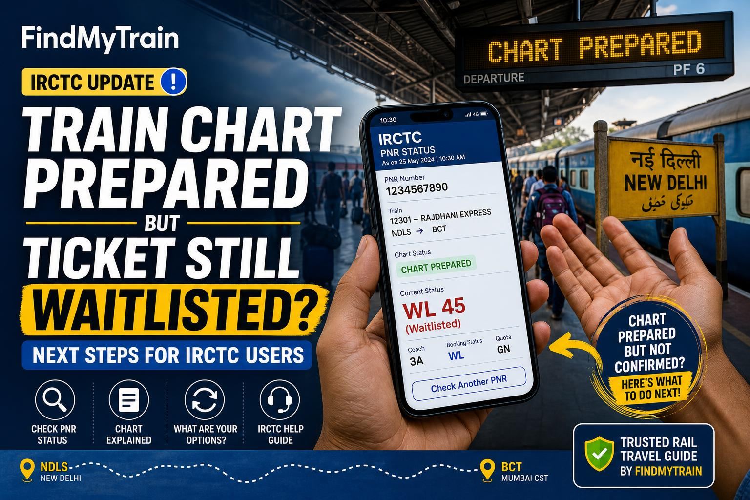 Train Chart Prepared but Ticket Still Waitlisted? Next Steps for IRCTC Users