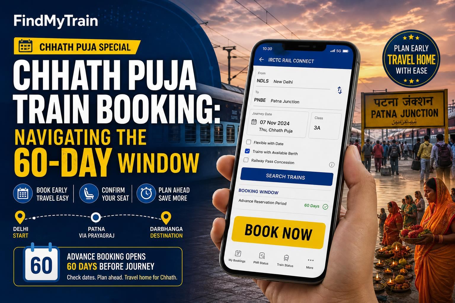 Chhath Puja Train Booking: Navigating the 60-Day Window