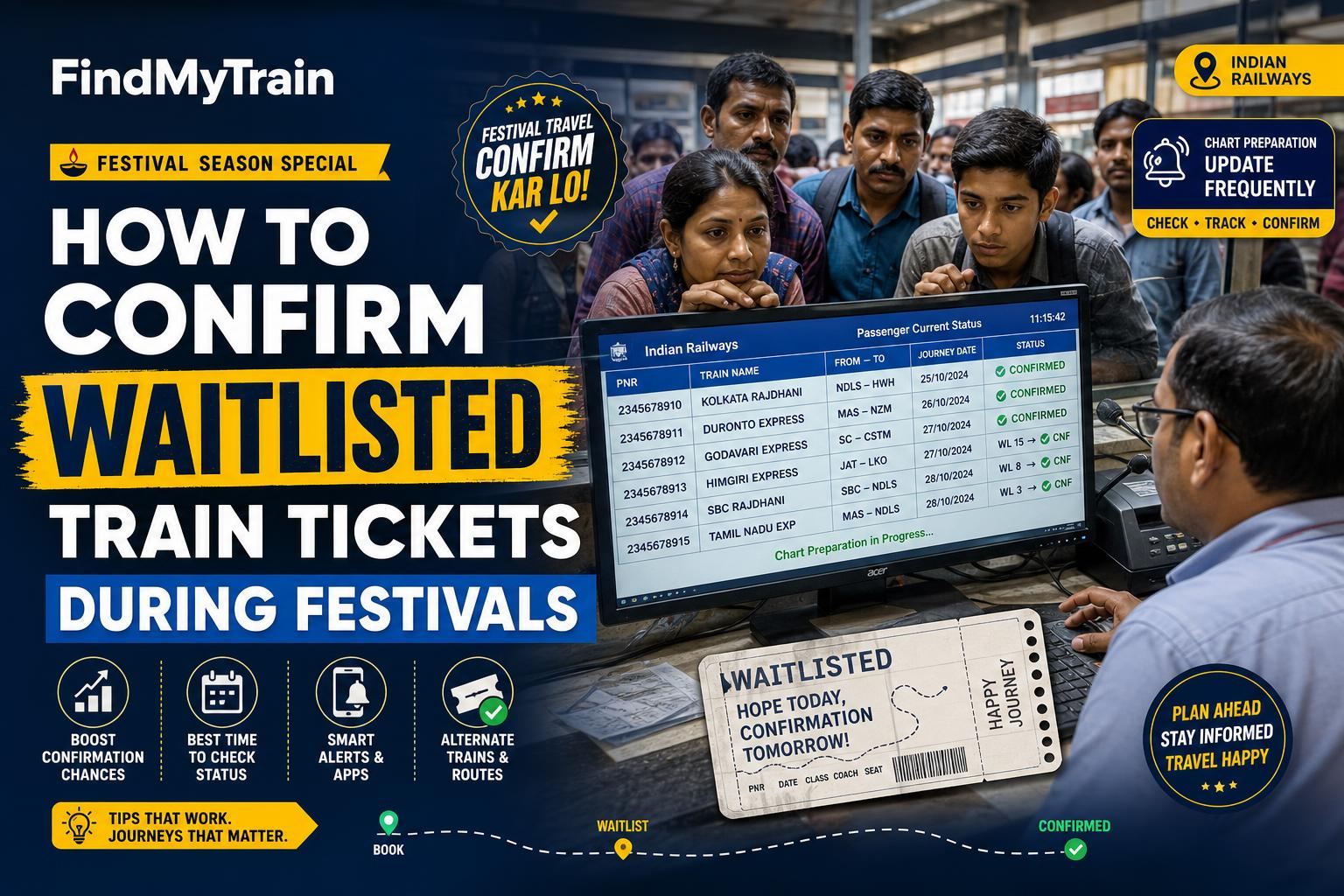 How to Confirm Waitlisted Train Tickets During Festivals