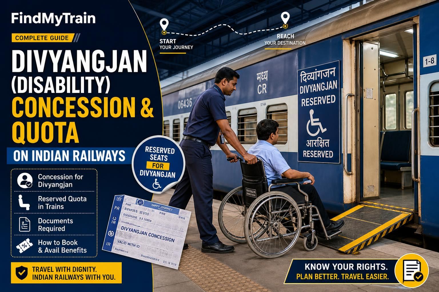 Divyangjan (Disability) Concession & Quota on Indian Railways