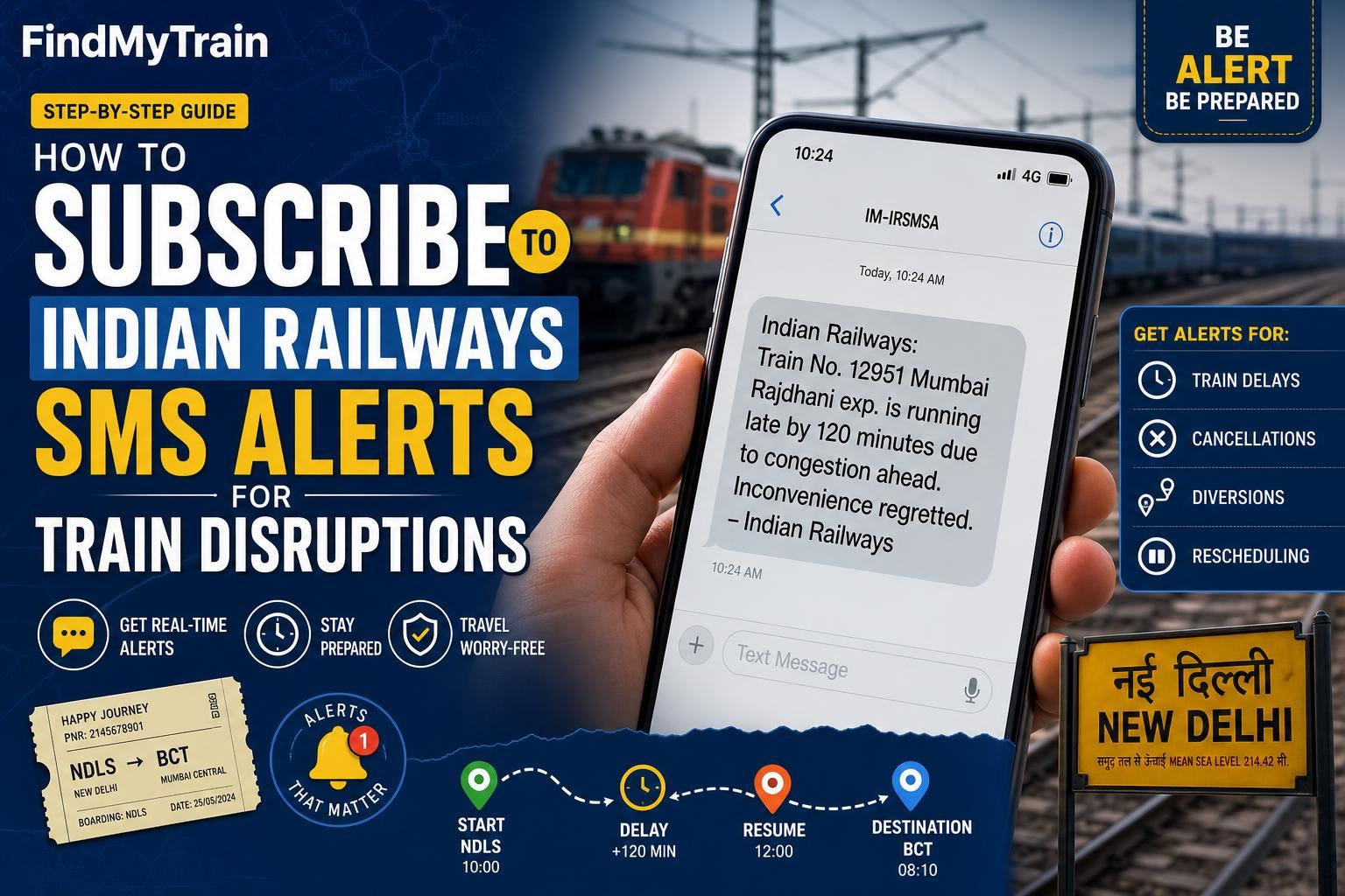 How to Subscribe to Indian Railways SMS Alerts for Train Disruptions