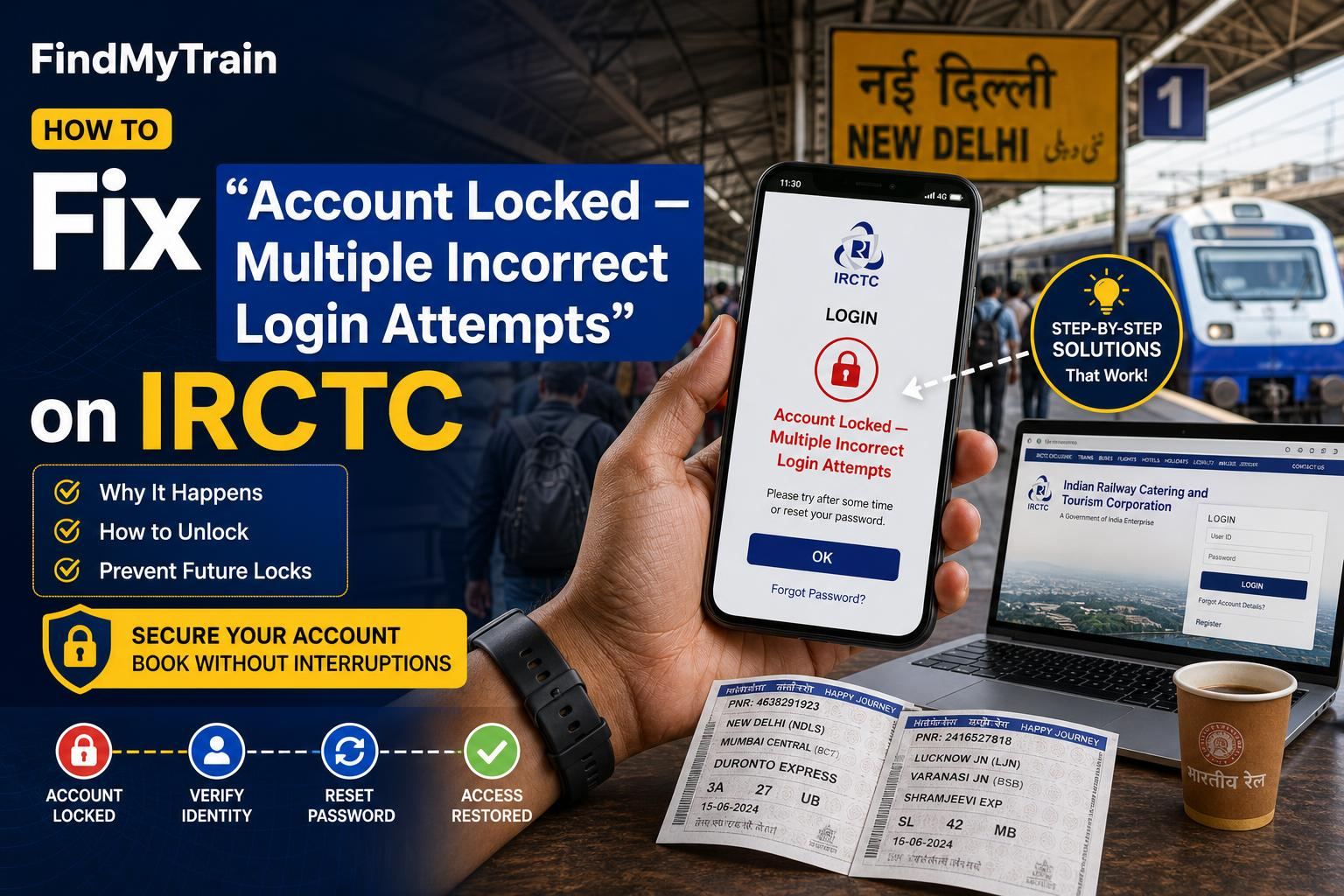Fix IRCTC Account Locked Multiple Incorrect Login Attempts Error