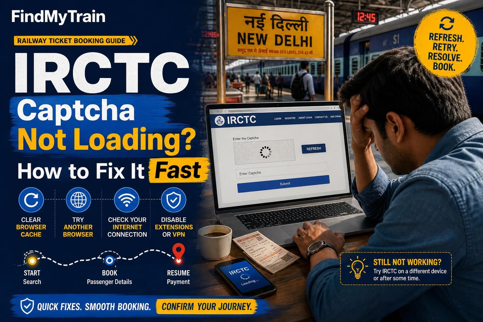 IRCTC Captcha Not Loading? How to Fix It Fast