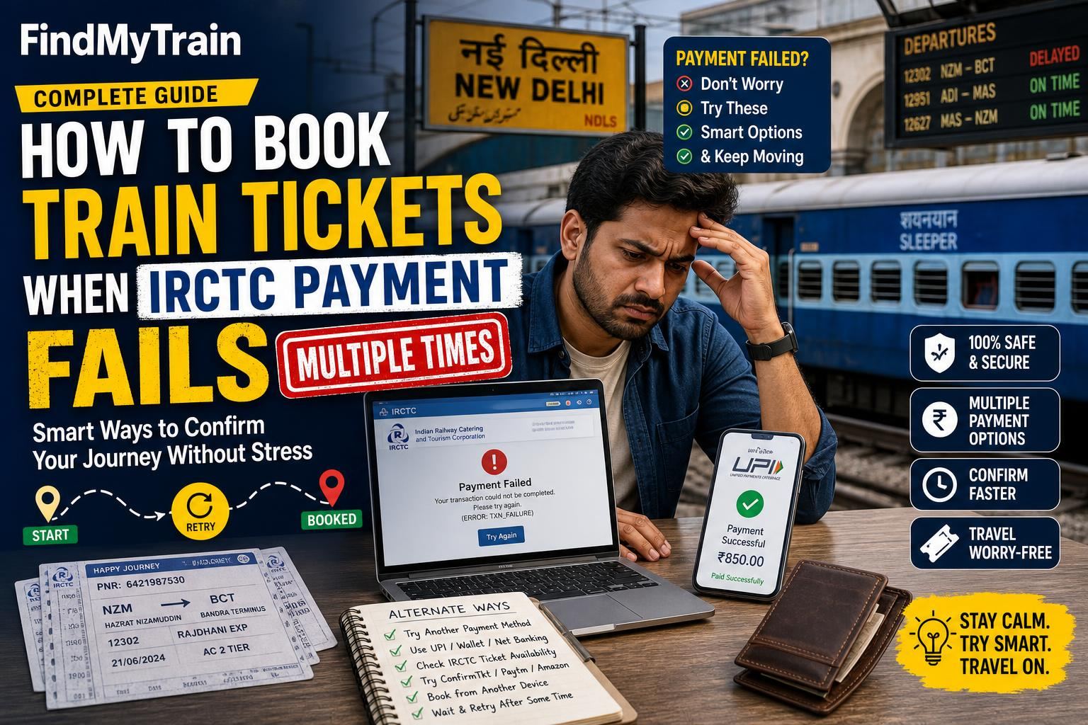 How to Book Train Tickets When IRCTC Payment Fails Multiple Times