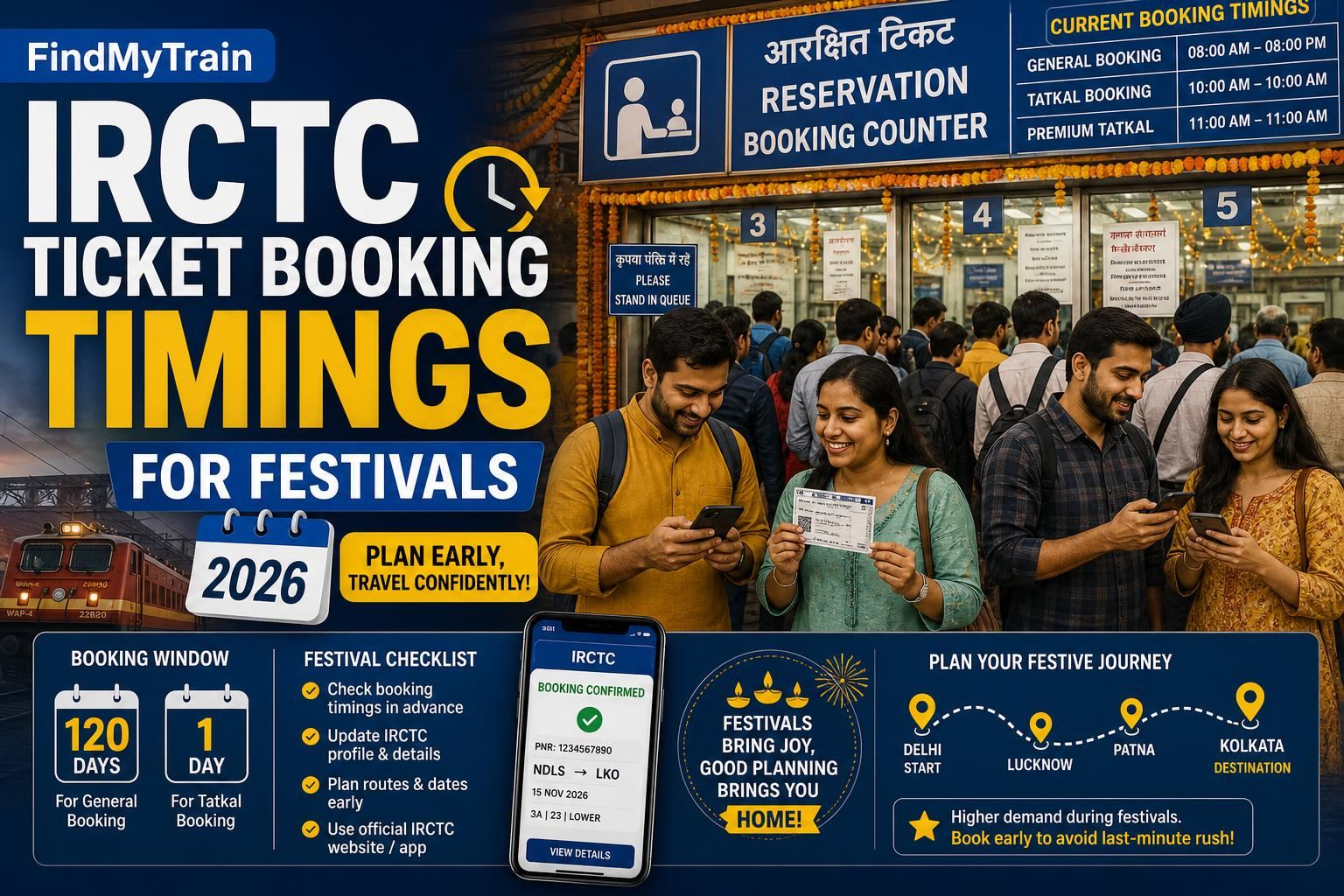 IRCTC Ticket Booking Timings for Festivals 2026