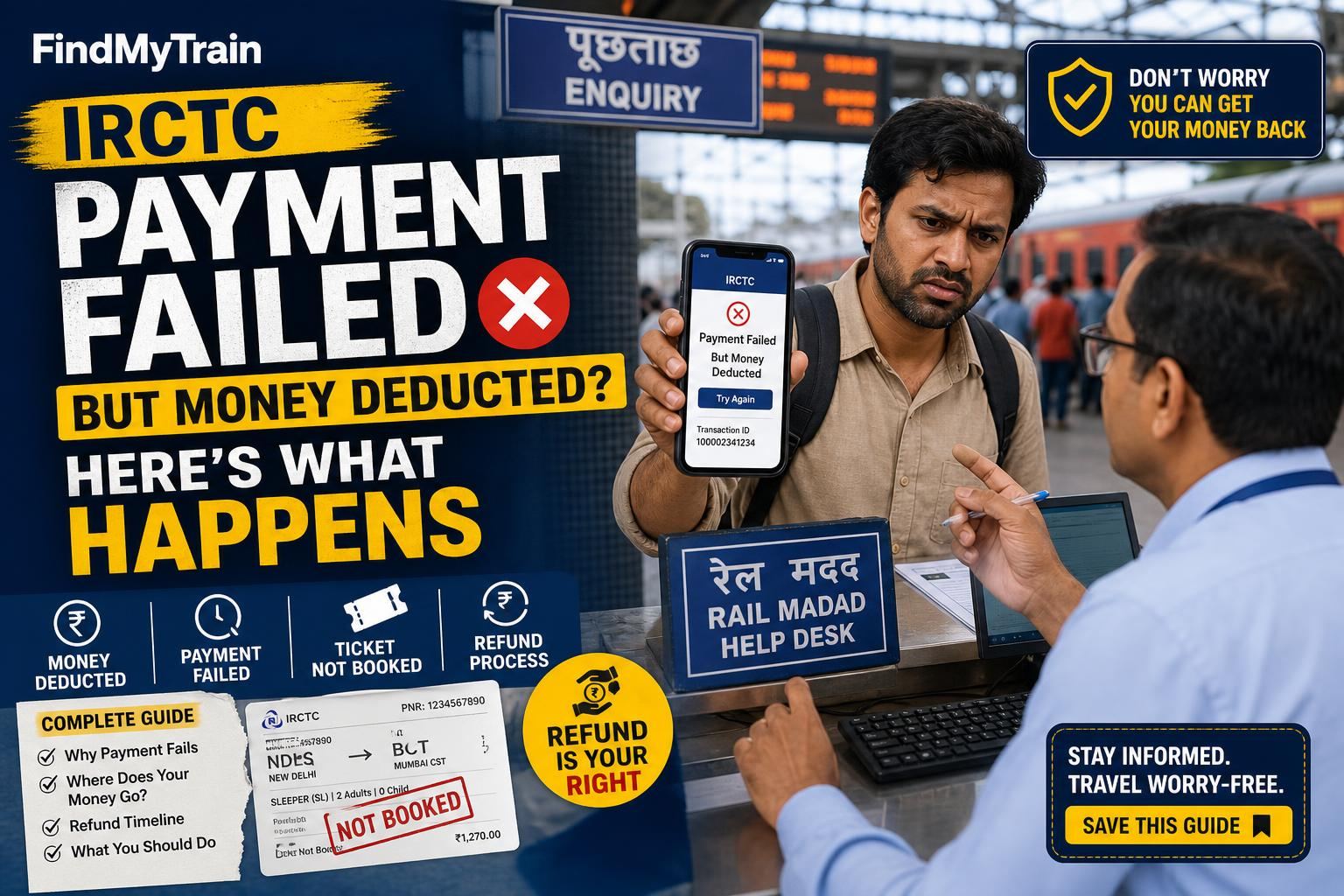 IRCTC Payment Failed But Money Deducted? Here's What Happens