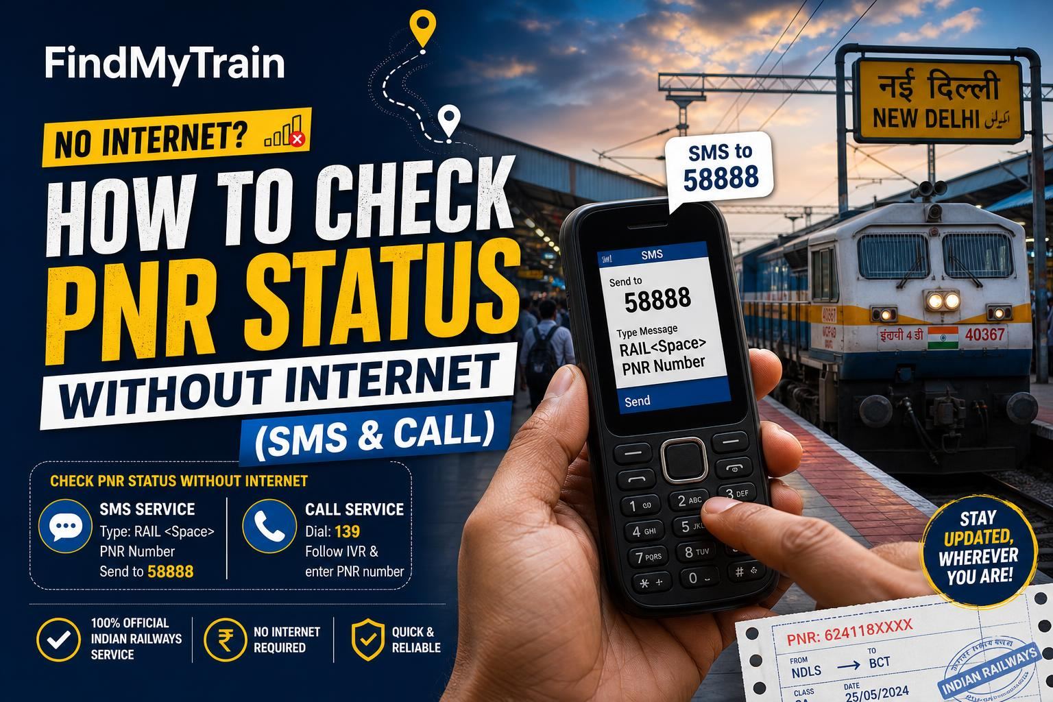 How to Check PNR Status Without Internet (SMS & Call)
