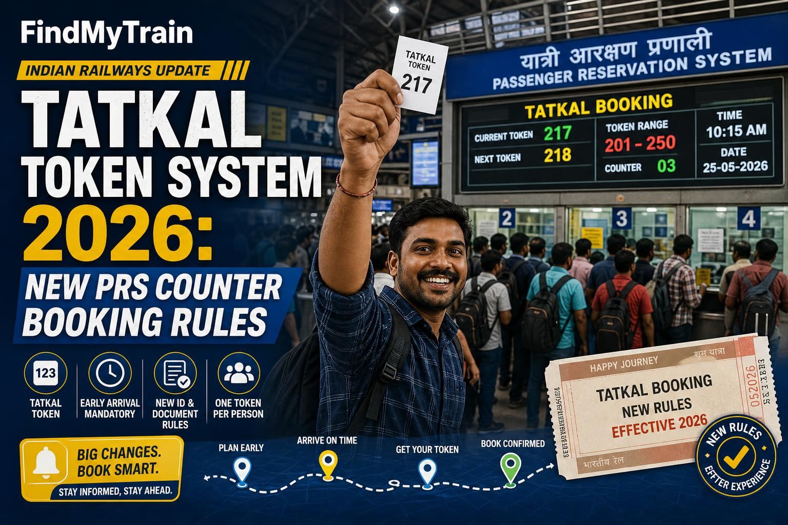 Tatkal Token System 2026 - New PRS Counter Booking Rules