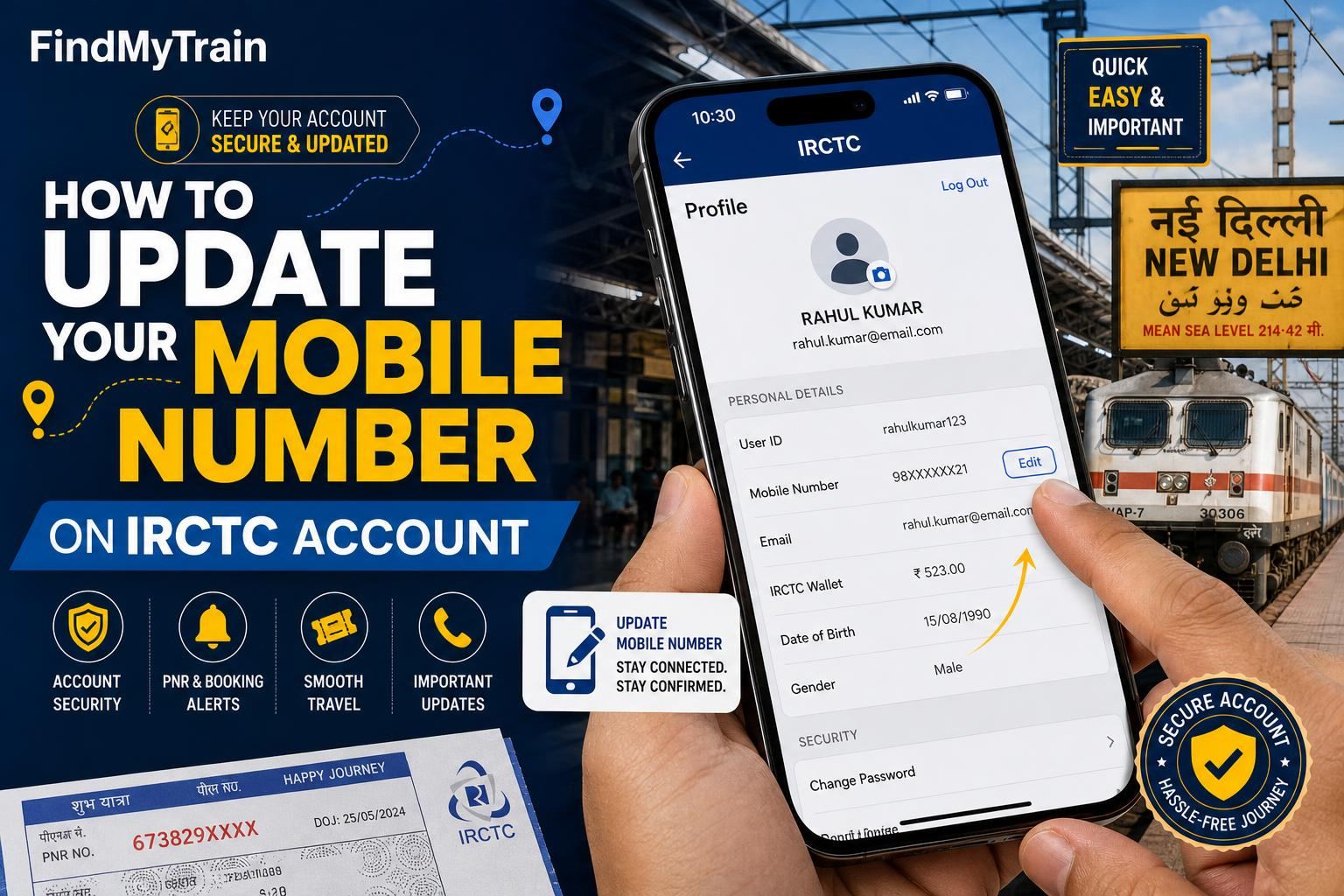 How to Update Your Mobile Number on IRCTC Account